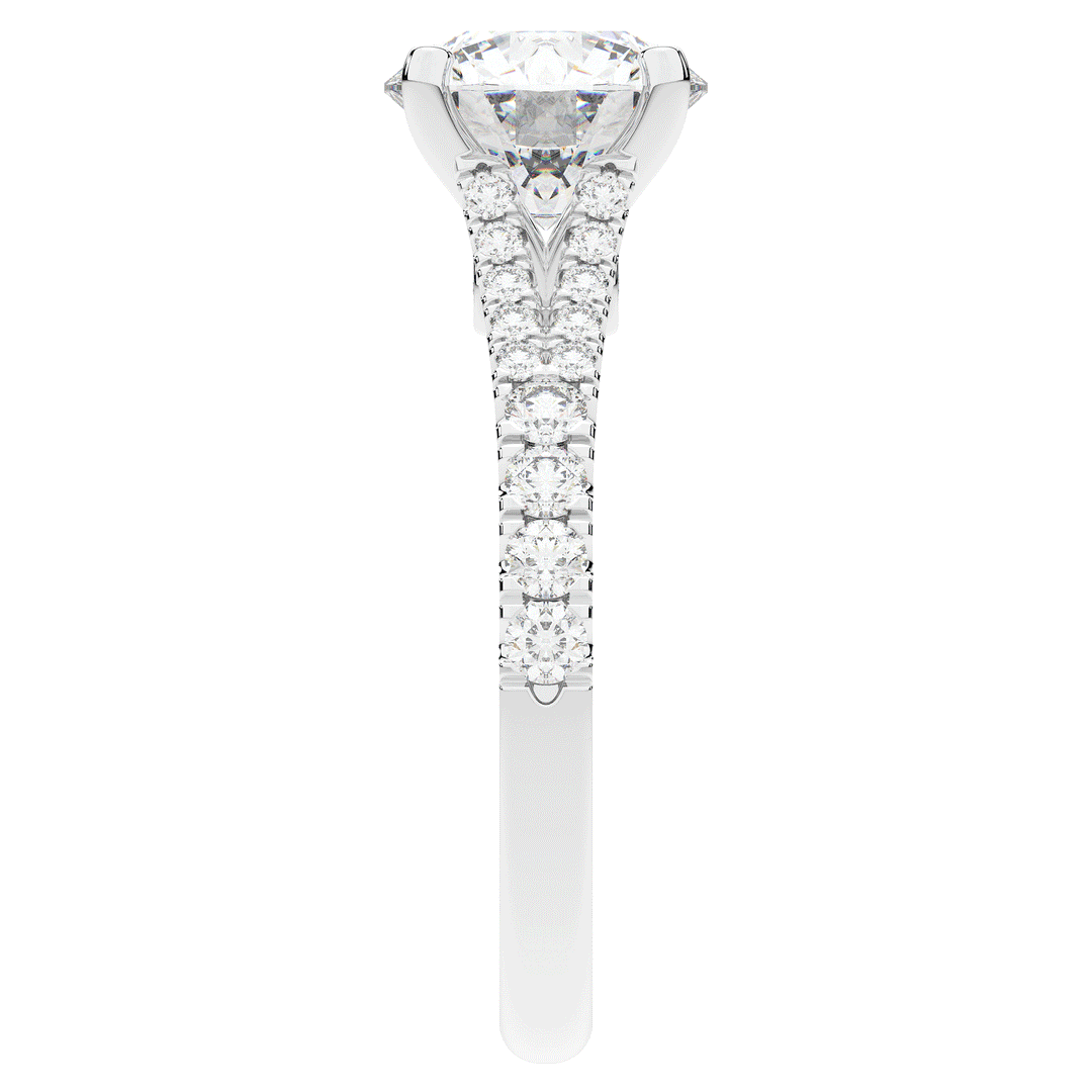 2.45CT.TW ROUND LAB DIAMOND ENGAGEMENT RING - Nazarelle