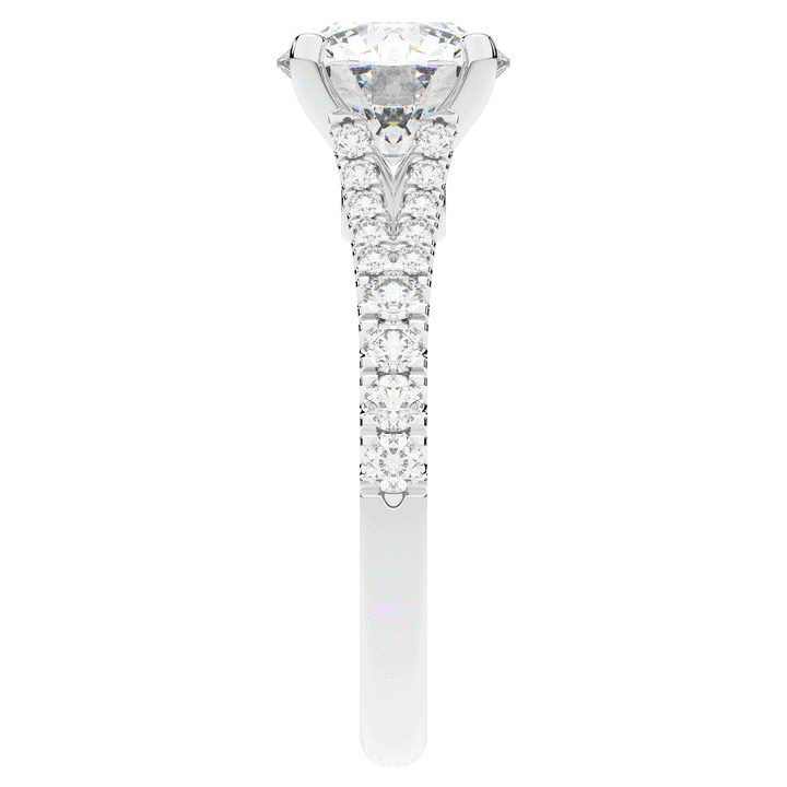 2.45CT.TW ROUND LAB DIAMOND ENGAGEMENT RING - Nazarelle