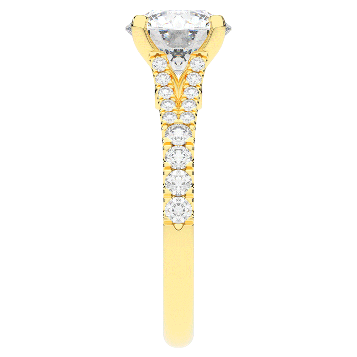 2.45CT.TW ROUND LAB DIAMOND ENGAGEMENT RING - Nazarelle