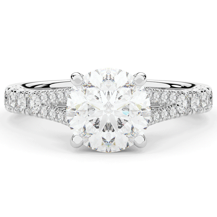2.45CT.TW ROUND LAB DIAMOND ENGAGEMENT RING - Nazarelle