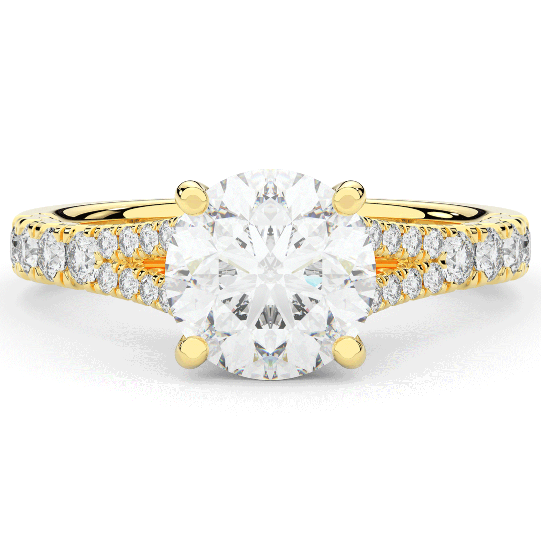 2.45CT.TW ROUND LAB DIAMOND ENGAGEMENT RING - Nazarelle