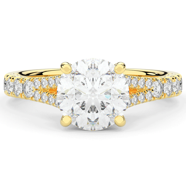 2.45CT.TW ROUND LAB DIAMOND ENGAGEMENT RING - Nazarelle