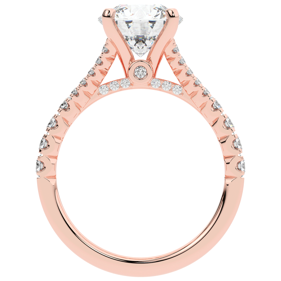 2.45CT.TW ROUND LAB DIAMOND ENGAGEMENT RING - Nazarelle