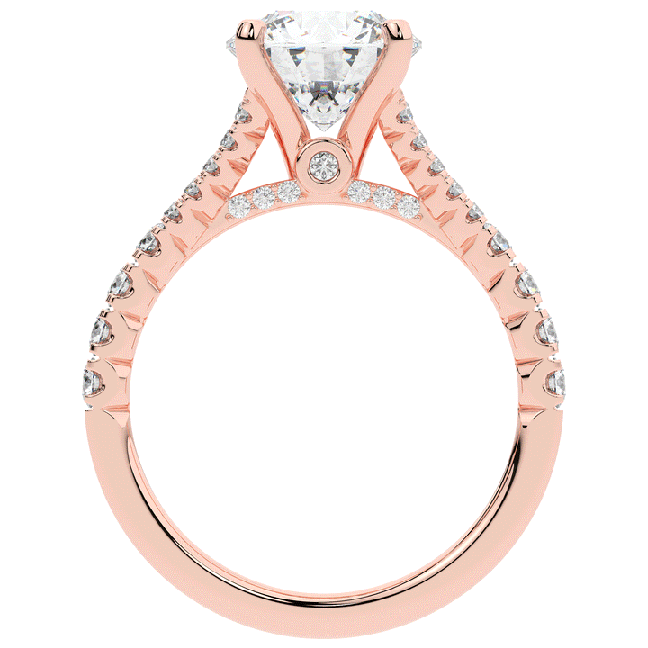 2.45CT.TW ROUND LAB DIAMOND ENGAGEMENT RING - Nazarelle