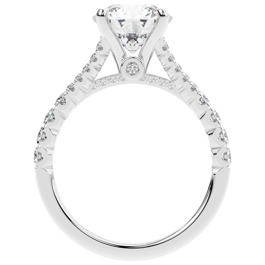 2.45CT.TW ROUND LAB DIAMOND ENGAGEMENT RING - Nazarelle