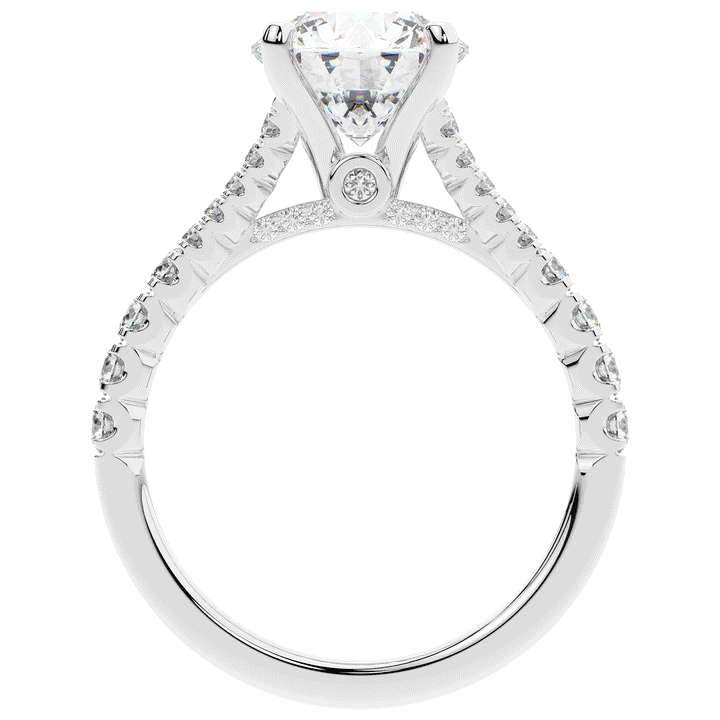 2.45CT.TW ROUND LAB DIAMOND ENGAGEMENT RING - Nazarelle