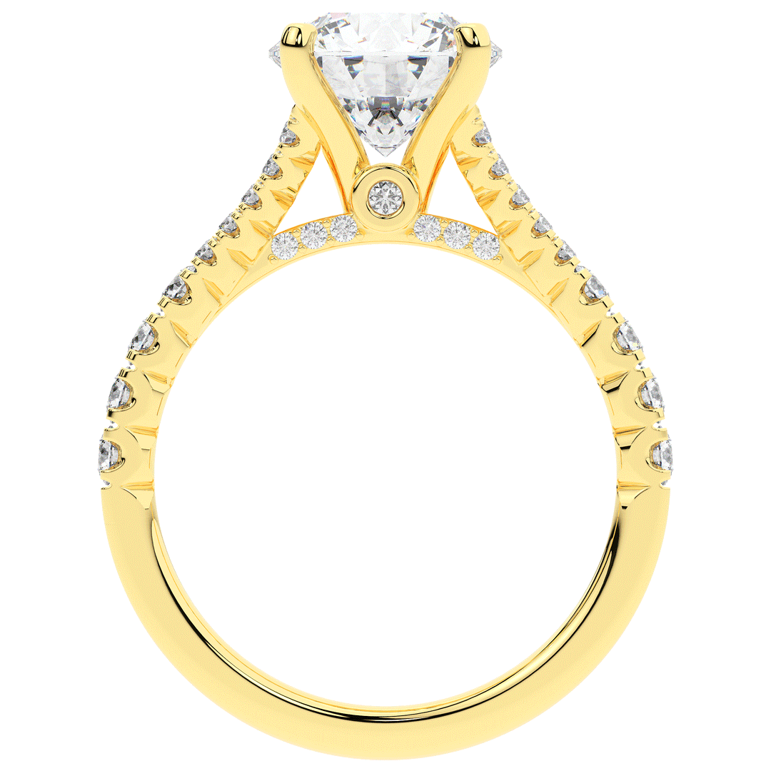 2.45CT.TW ROUND LAB DIAMOND ENGAGEMENT RING - Nazarelle