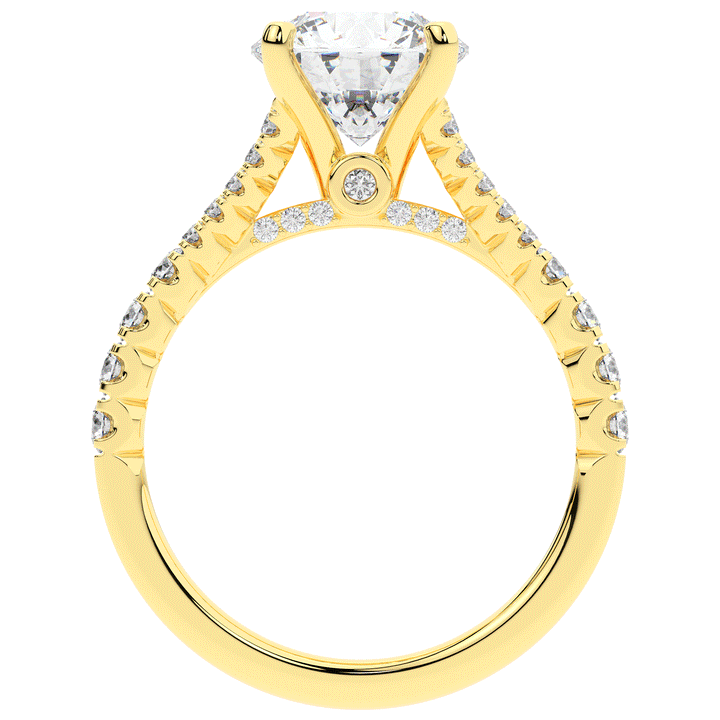 2.45CT.TW ROUND LAB DIAMOND ENGAGEMENT RING - Nazarelle