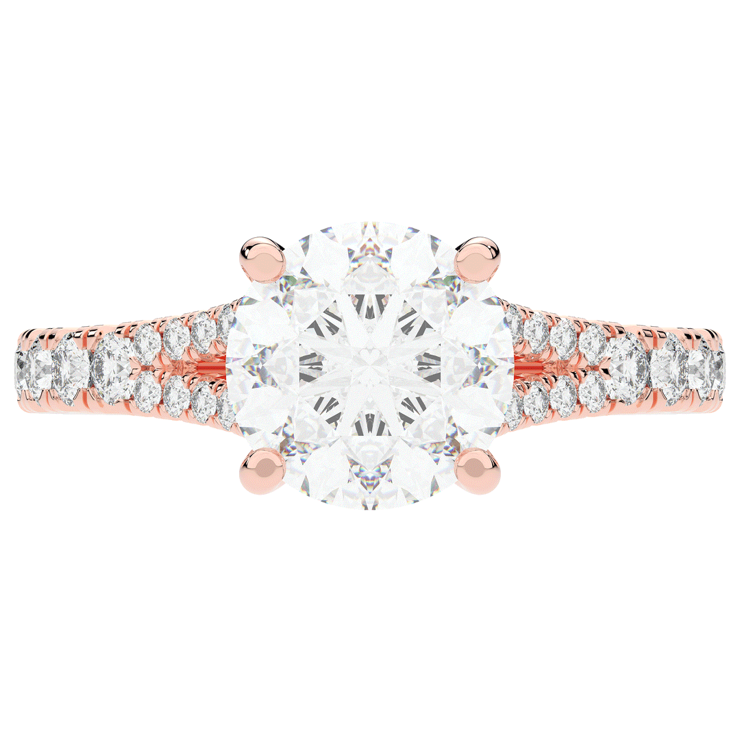 2.45CT.TW ROUND LAB DIAMOND ENGAGEMENT RING - Nazarelle
