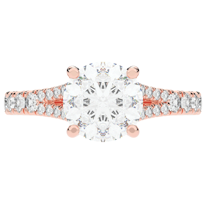 2.45CT.TW ROUND LAB DIAMOND ENGAGEMENT RING - Nazarelle