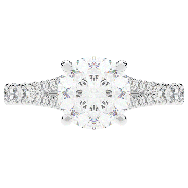 2.45CT.TW ROUND LAB DIAMOND ENGAGEMENT RING - Nazarelle