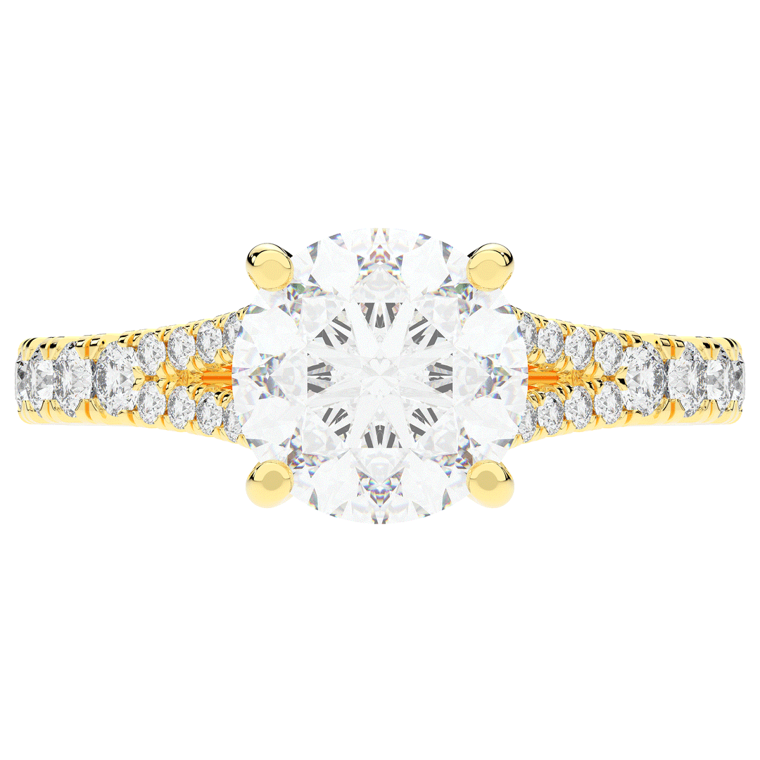 2.45CT.TW ROUND LAB DIAMOND ENGAGEMENT RING - Nazarelle