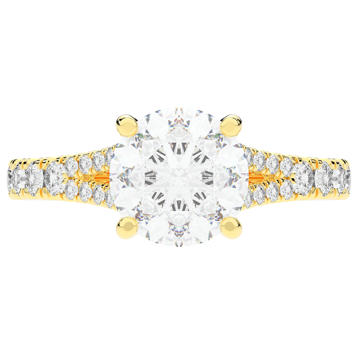 2.45CT.TW ROUND LAB DIAMOND ENGAGEMENT RING - Nazarelle