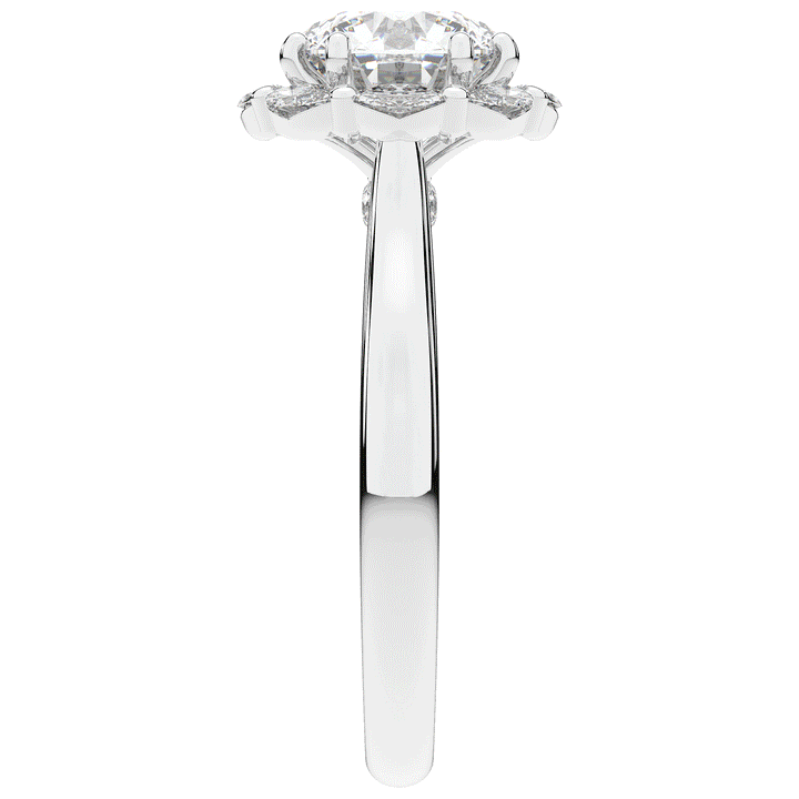 2.40CT.TW ROUND LAB DIAMOND HALO ENGAGEMENT RING - Nazarelle