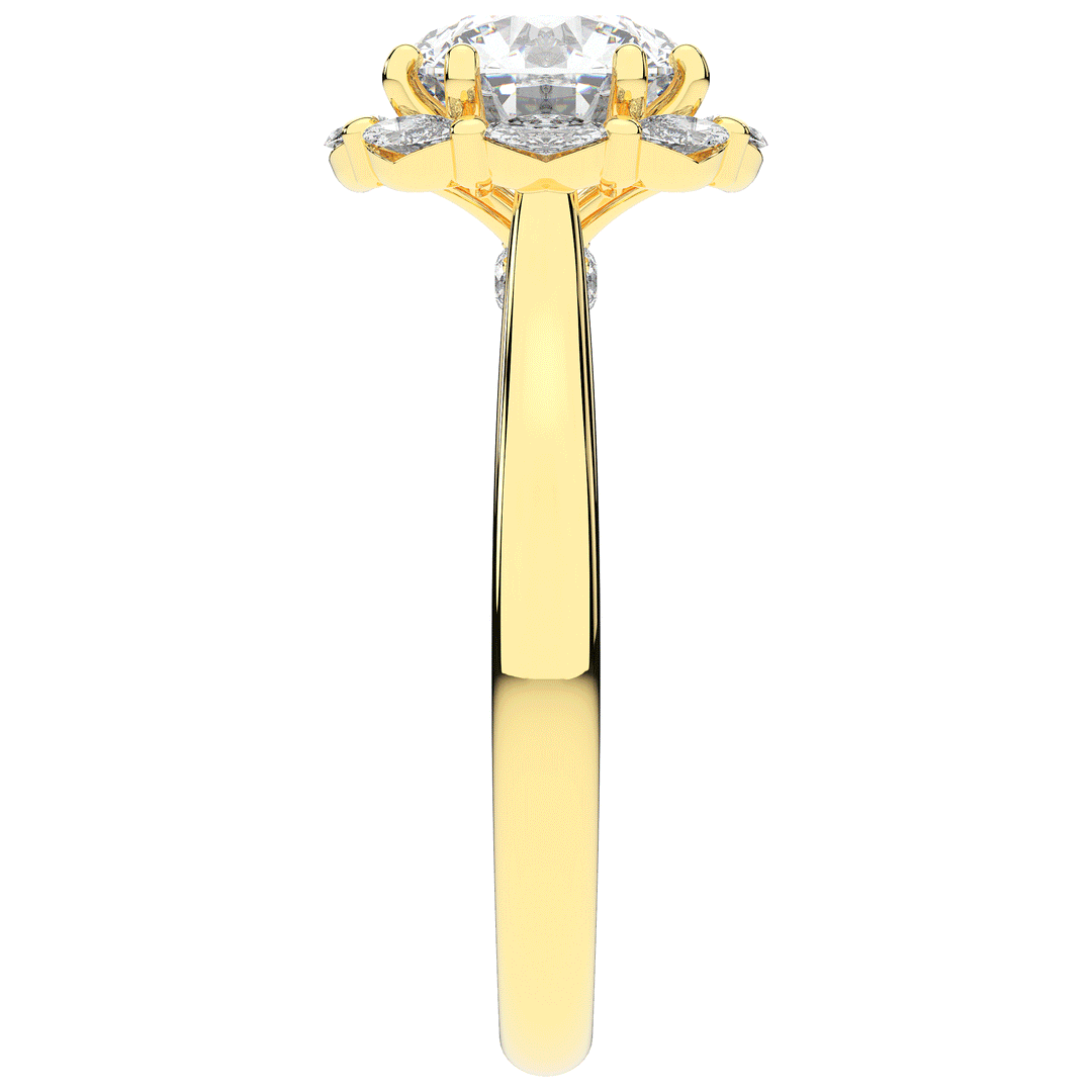 2.40CT.TW ROUND LAB DIAMOND HALO ENGAGEMENT RING - Nazarelle