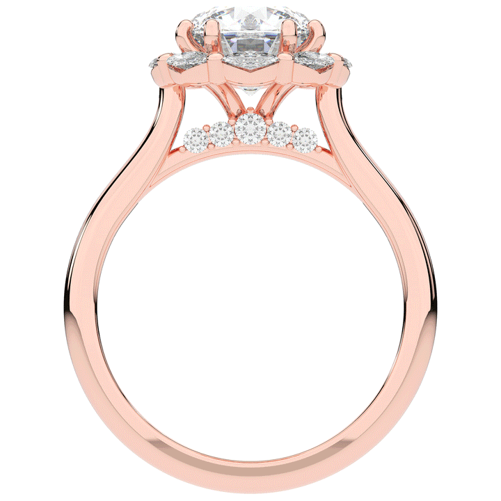 2.40CT.TW ROUND LAB DIAMOND HALO ENGAGEMENT RING - Nazarelle