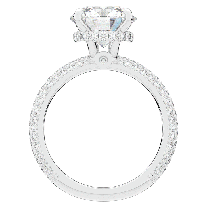 3.60CT.TW ROUND LAB DIAMOND SOLITAIRE ENGAGEMENT RING - Nazarelle