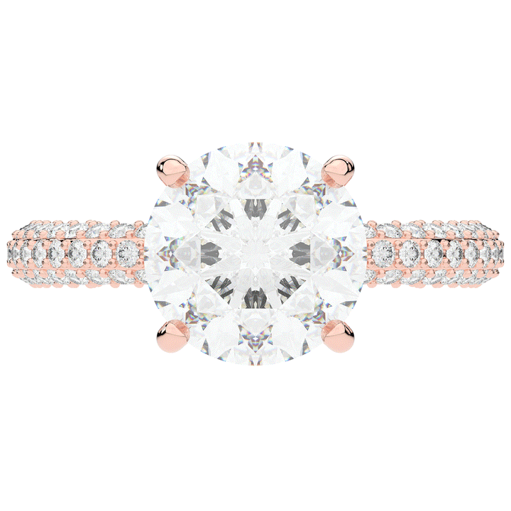 3.60CT.TW ROUND LAB DIAMOND SOLITAIRE ENGAGEMENT RING - Nazarelle