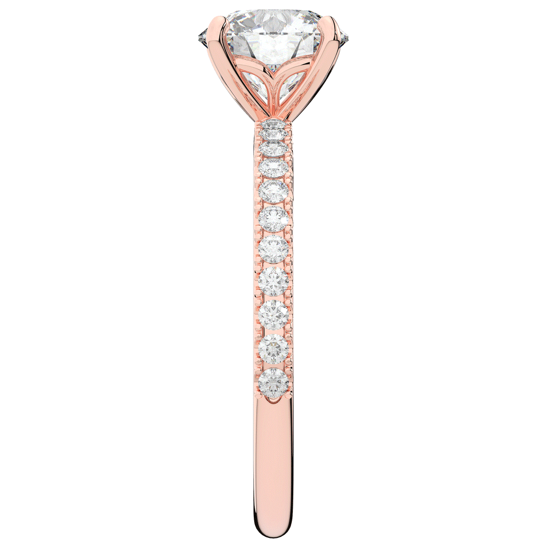 1.75CT.TW ROUND LAB DIAMOND SOLITAIRE ENGAGEMENT RING - Nazarelle