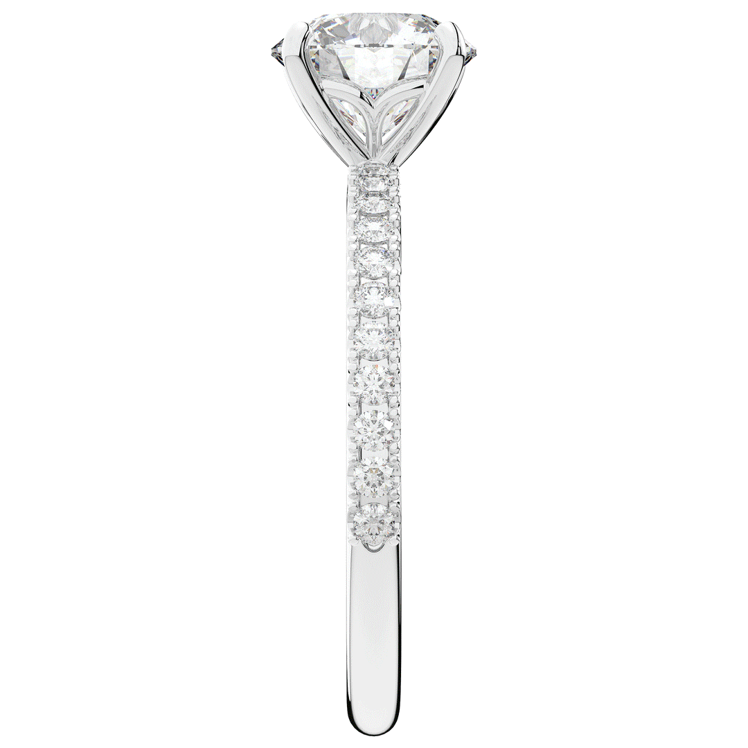 1.75CT.TW ROUND LAB DIAMOND SOLITAIRE ENGAGEMENT RING - Nazarelle