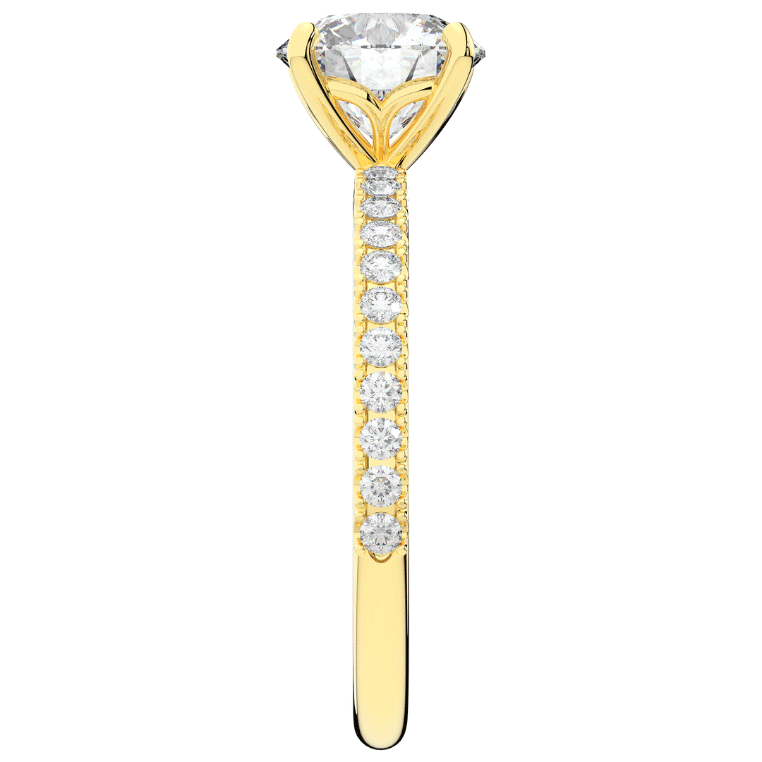 1.75CT.TW ROUND LAB DIAMOND SOLITAIRE ENGAGEMENT RING - Nazarelle