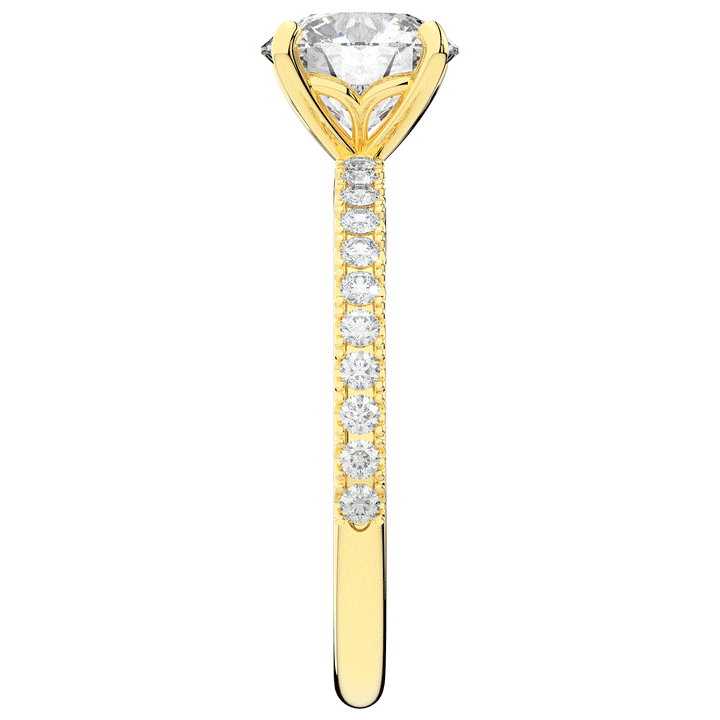 1.75CT.TW ROUND LAB DIAMOND SOLITAIRE ENGAGEMENT RING - Nazarelle