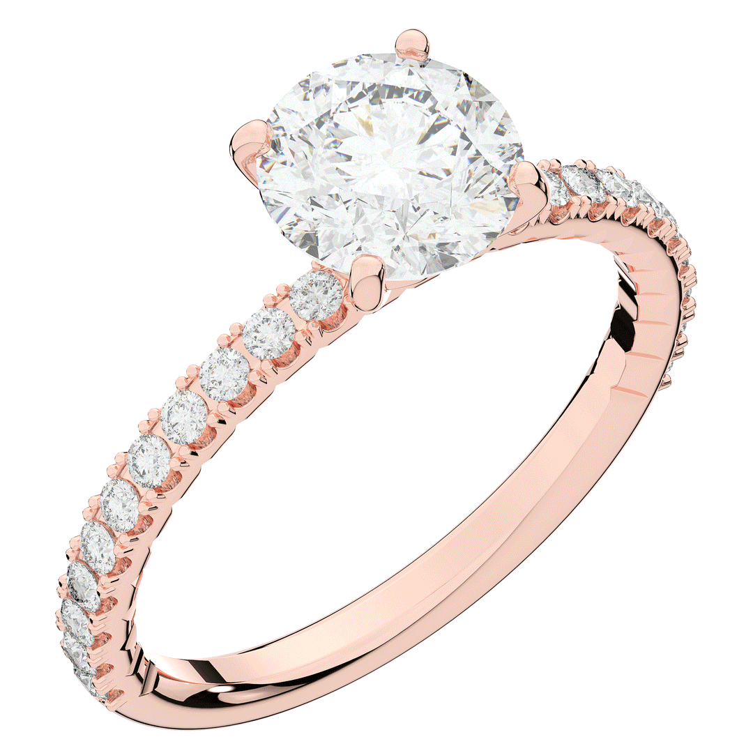 1.75CT.TW ROUND LAB DIAMOND SOLITAIRE ENGAGEMENT RING - Nazarelle