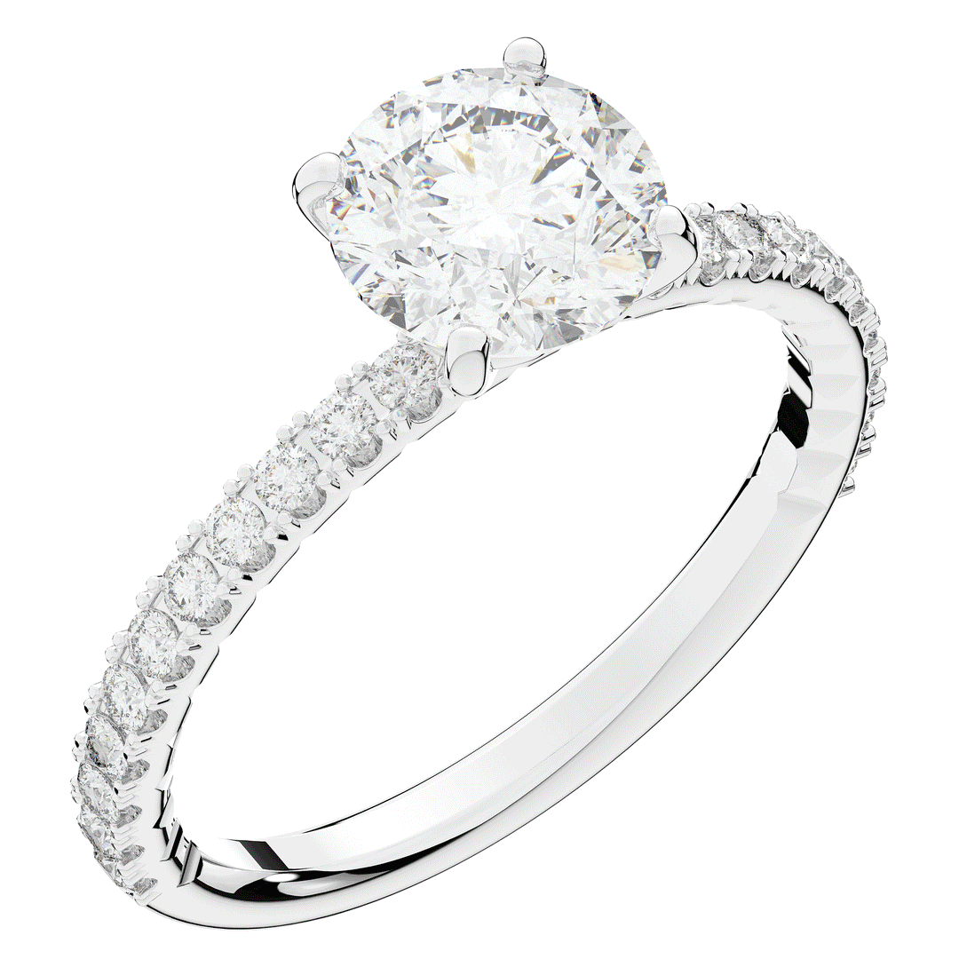 1.75CT.TW ROUND LAB DIAMOND SOLITAIRE ENGAGEMENT RING - Nazarelle