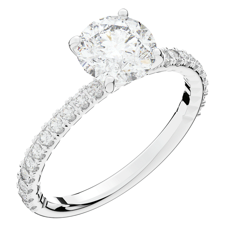 1.75CT.TW ROUND LAB DIAMOND SOLITAIRE ENGAGEMENT RING - Nazarelle