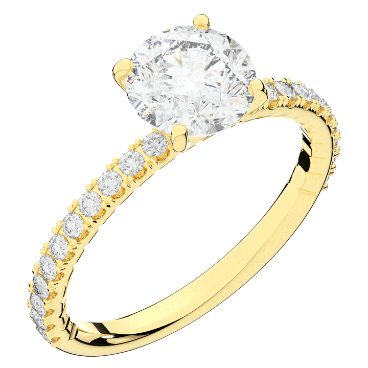 1.75CT.TW ROUND LAB DIAMOND SOLITAIRE ENGAGEMENT RING - Nazarelle