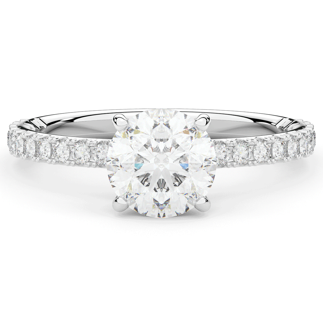1.75CT.TW ROUND LAB DIAMOND SOLITAIRE ENGAGEMENT RING - Nazarelle
