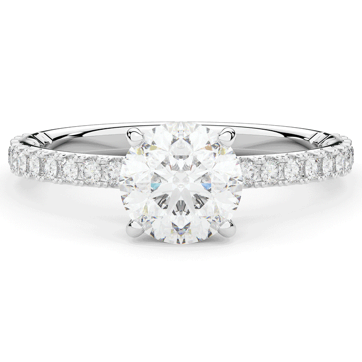 1.75CT.TW ROUND LAB DIAMOND SOLITAIRE ENGAGEMENT RING - Nazarelle