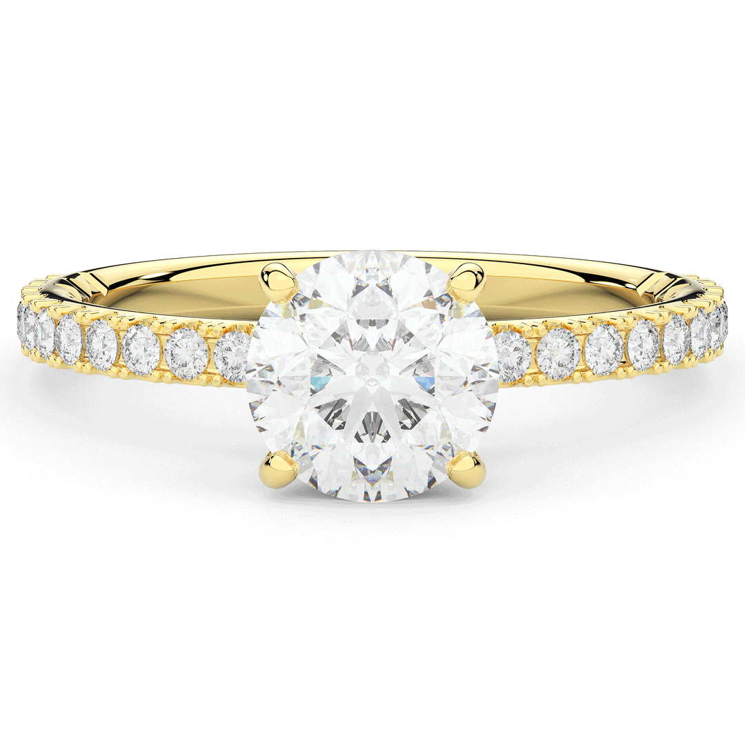 1.75CT.TW ROUND LAB DIAMOND SOLITAIRE ENGAGEMENT RING - Nazarelle