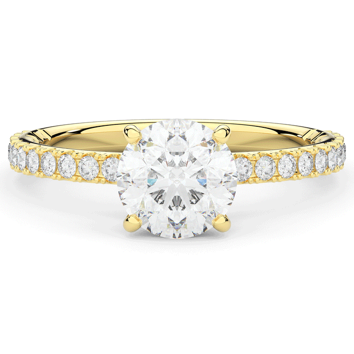 1.75CT.TW ROUND LAB DIAMOND SOLITAIRE ENGAGEMENT RING - Nazarelle