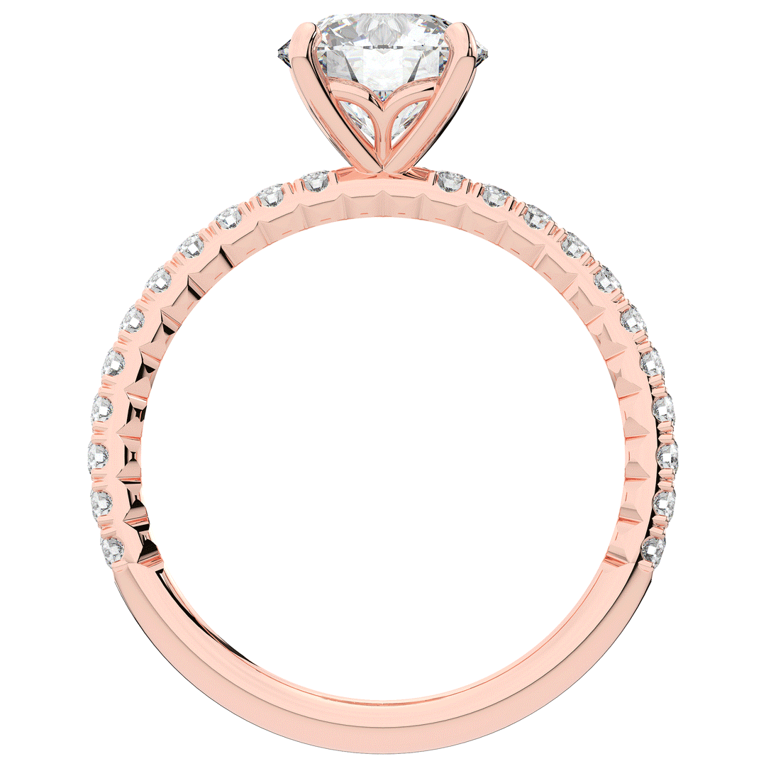 1.75CT.TW ROUND LAB DIAMOND SOLITAIRE ENGAGEMENT RING - Nazarelle