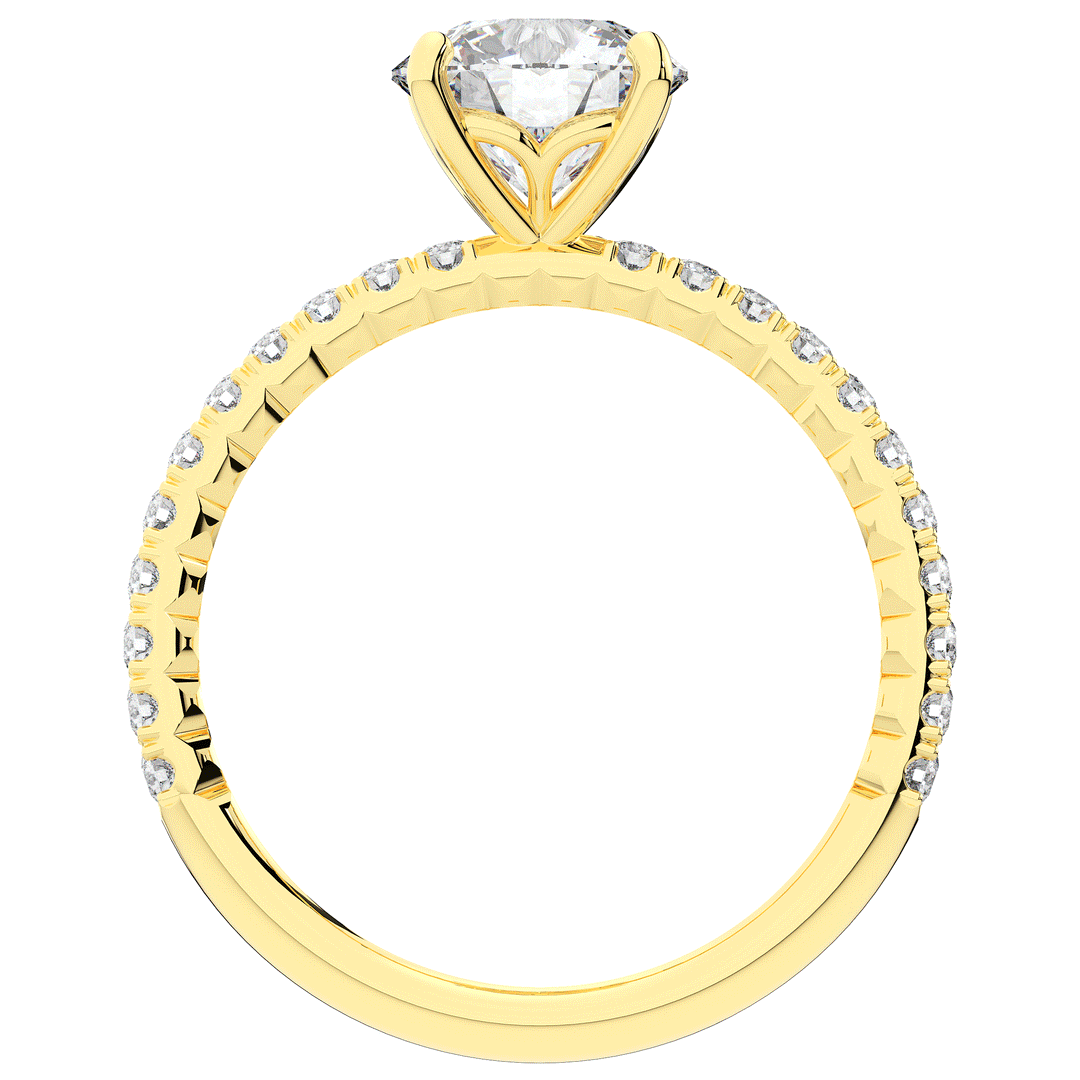 1.75CT.TW ROUND LAB DIAMOND SOLITAIRE ENGAGEMENT RING - Nazarelle