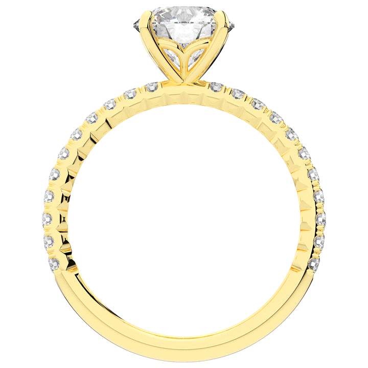 1.75CT.TW ROUND LAB DIAMOND SOLITAIRE ENGAGEMENT RING - Nazarelle