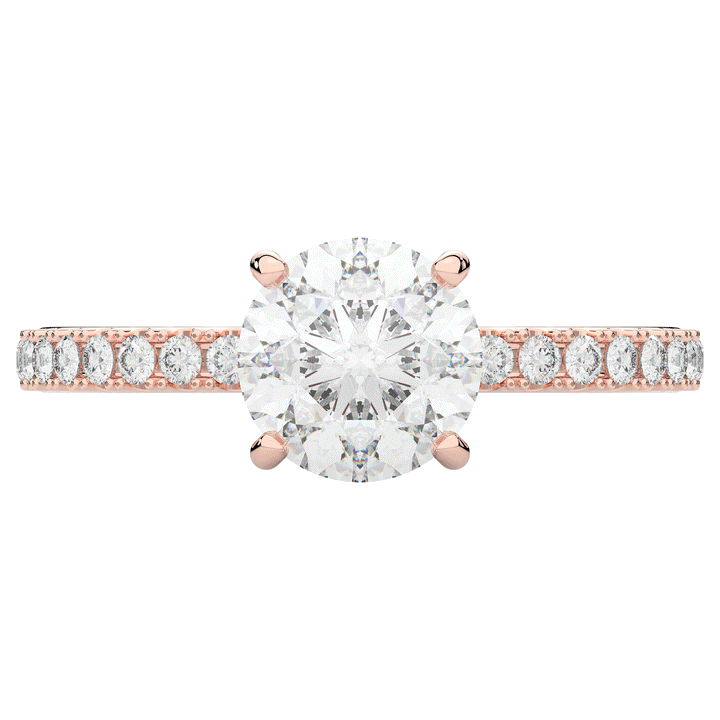 1.75CT.TW ROUND LAB DIAMOND SOLITAIRE ENGAGEMENT RING - Nazarelle