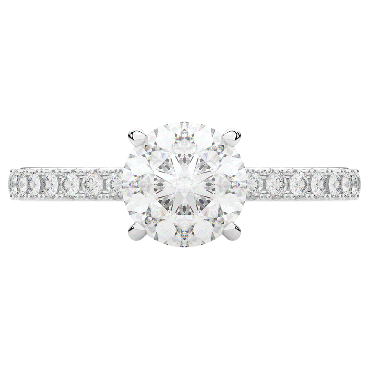 1.75CT.TW ROUND LAB DIAMOND SOLITAIRE ENGAGEMENT RING - Nazarelle