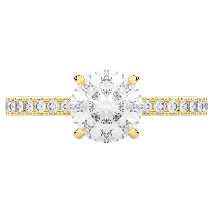 1.75CT.TW ROUND LAB DIAMOND SOLITAIRE ENGAGEMENT RING - Nazarelle