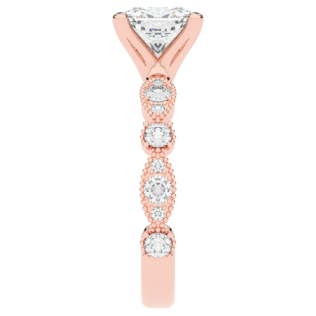 2.50CT.TW CUSHION LAB DIAMOND SOLITAIRE ENGAGEMENT RING - Nazarelle