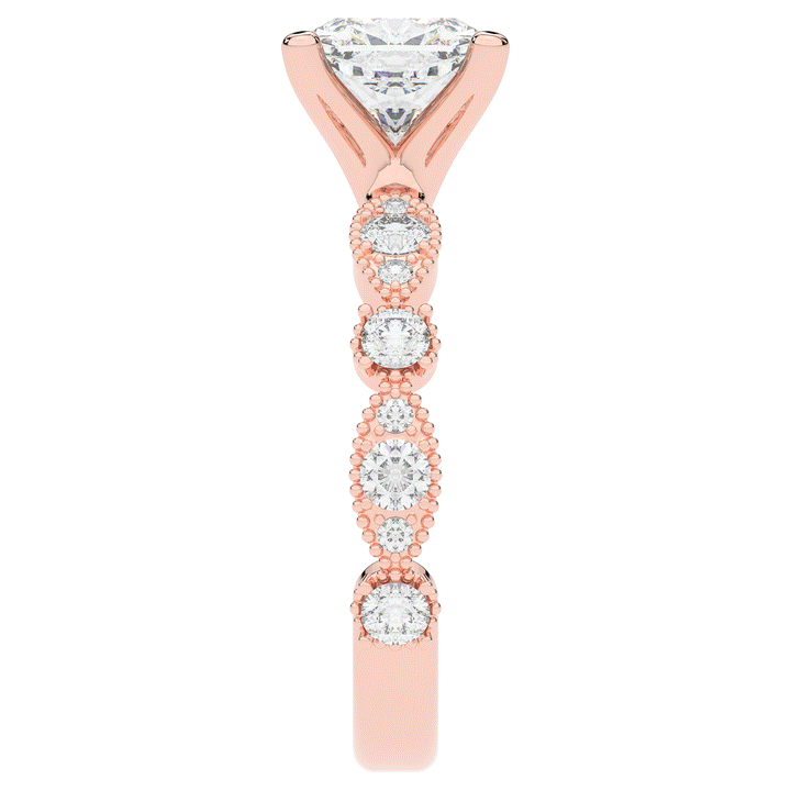 2.50CT.TW CUSHION LAB DIAMOND SOLITAIRE ENGAGEMENT RING - Nazarelle
