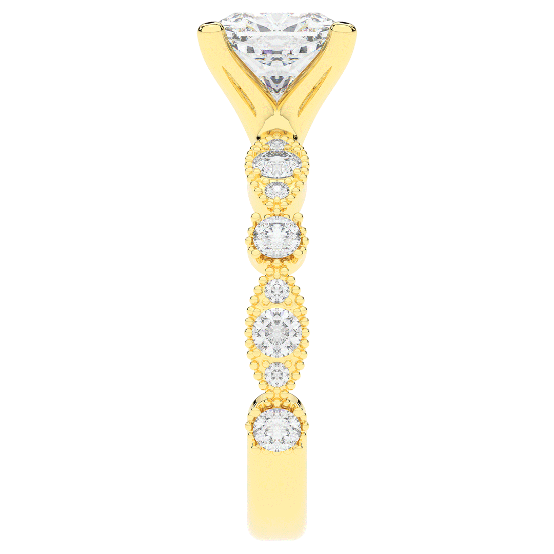 2.50CT.TW CUSHION LAB DIAMOND SOLITAIRE ENGAGEMENT RING - Nazarelle