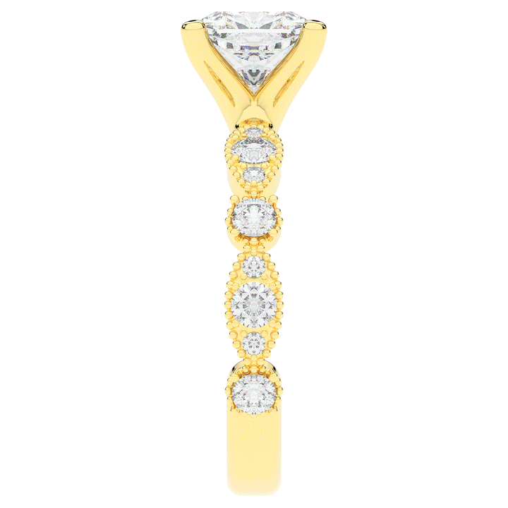 2.50CT.TW CUSHION LAB DIAMOND SOLITAIRE ENGAGEMENT RING - Nazarelle