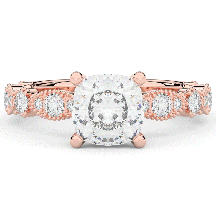 2.50CT.TW CUSHION LAB DIAMOND SOLITAIRE ENGAGEMENT RING - Nazarelle