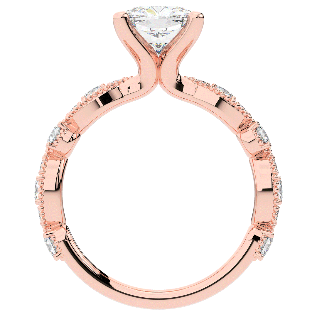 2.50CT.TW CUSHION LAB DIAMOND SOLITAIRE ENGAGEMENT RING - Nazarelle