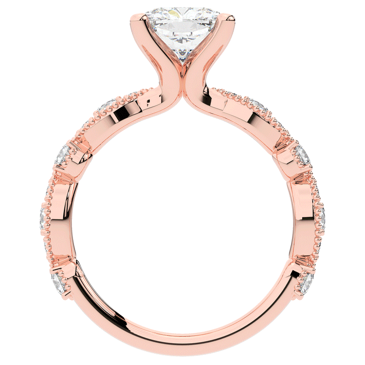 2.50CT.TW CUSHION LAB DIAMOND SOLITAIRE ENGAGEMENT RING - Nazarelle