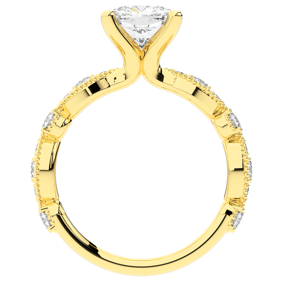2.50CT.TW CUSHION LAB DIAMOND SOLITAIRE ENGAGEMENT RING - Nazarelle