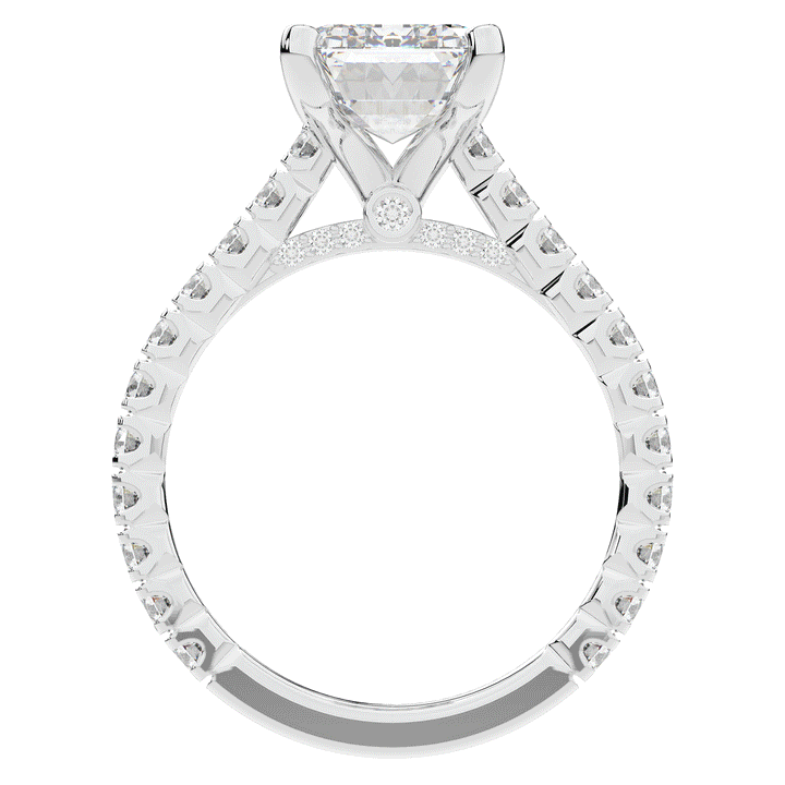 4.25CT.TW EMERALD CUT LAB DIAMOND SOLITAIRE ENGAGEMENT RING - Nazarelle