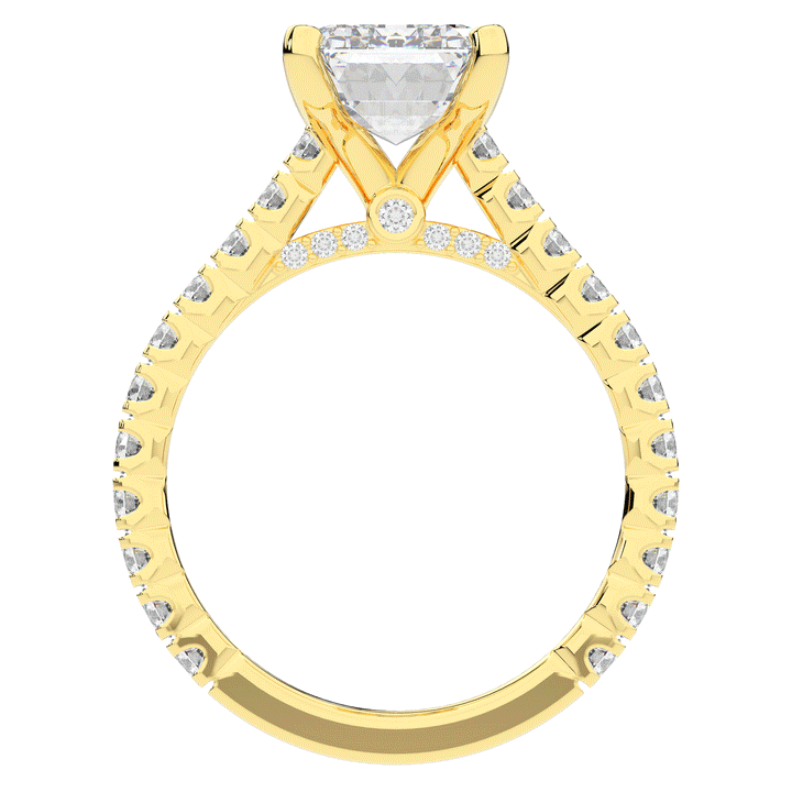 4.25CT.TW EMERALD CUT LAB DIAMOND SOLITAIRE ENGAGEMENT RING - Nazarelle